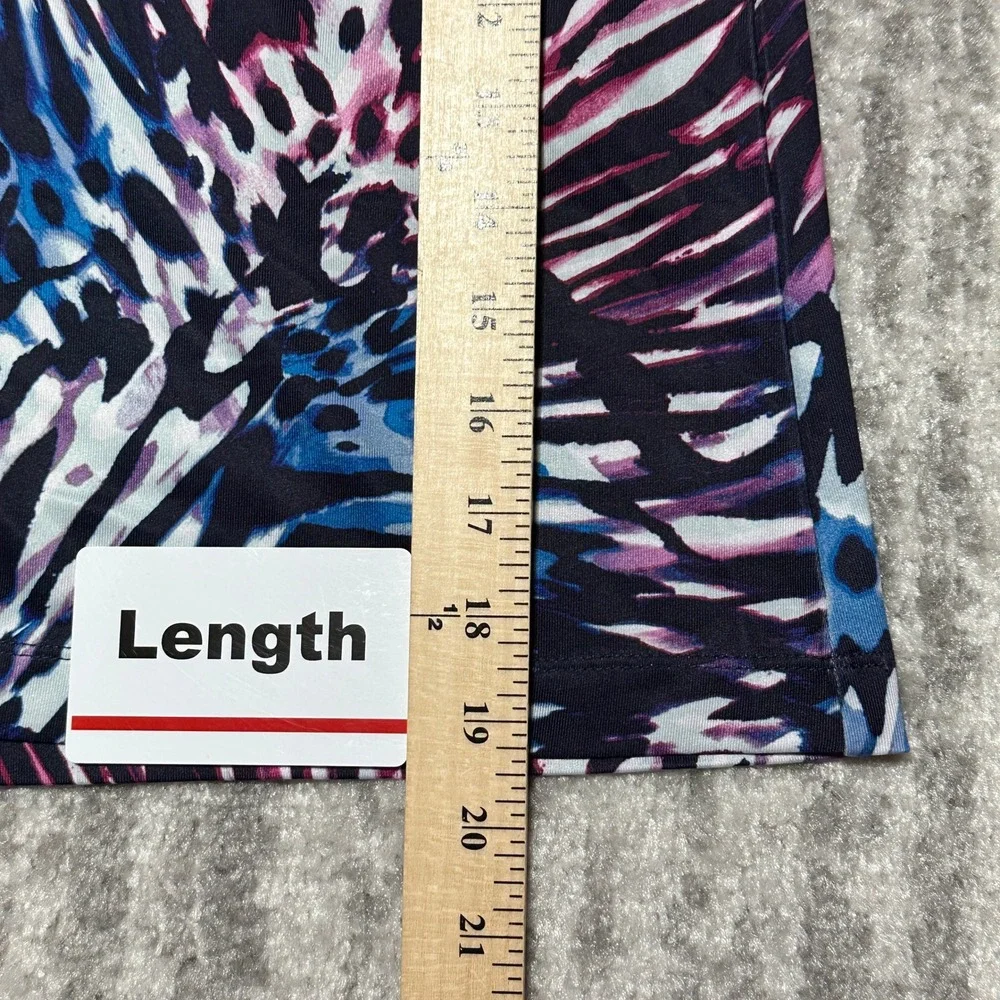 Coral Bay Skort Womens Large Blue Pink Abstract Athletic Pockets Stretch